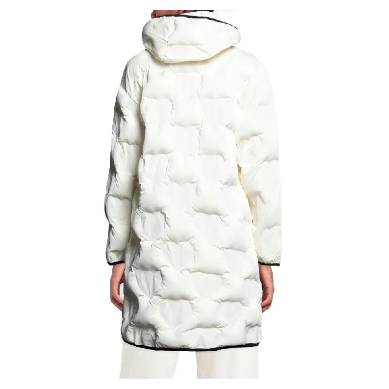 Love Moschino Chic Quilted Heart Long Down Jacket