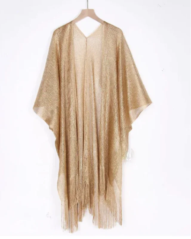 Golden shimmery shrug