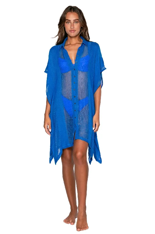 Sunsets Electric Blue Shore Thing Tunic