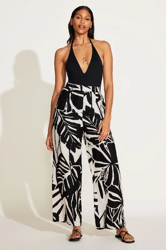 The Getaway Pant - Graphic Jungle EcoLinen