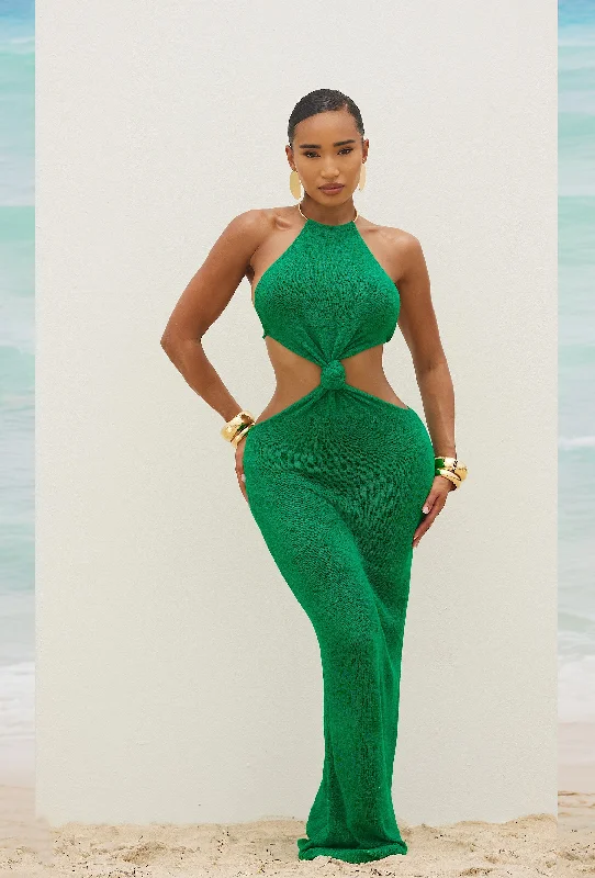 Matte Resort Amara Dress - Emerald