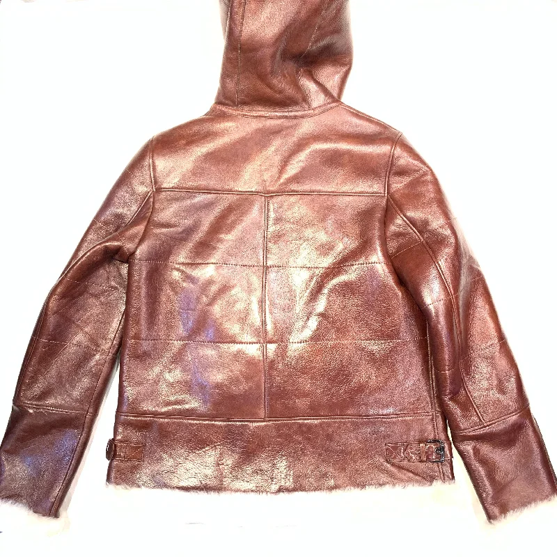 Barya NewYork Ladies Whiskey Lambskin Hooded Shearling