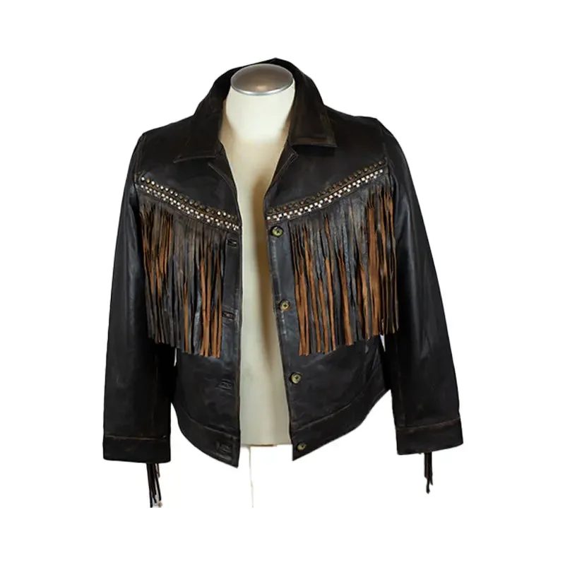 BOL Women's Fringed Western Button up Jacket