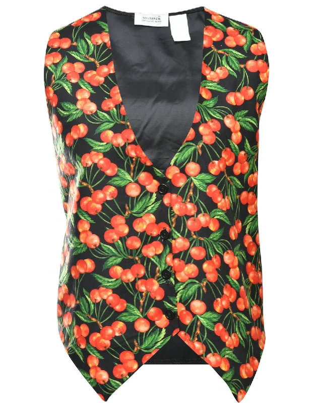 Fruit Print Waistcoat - L