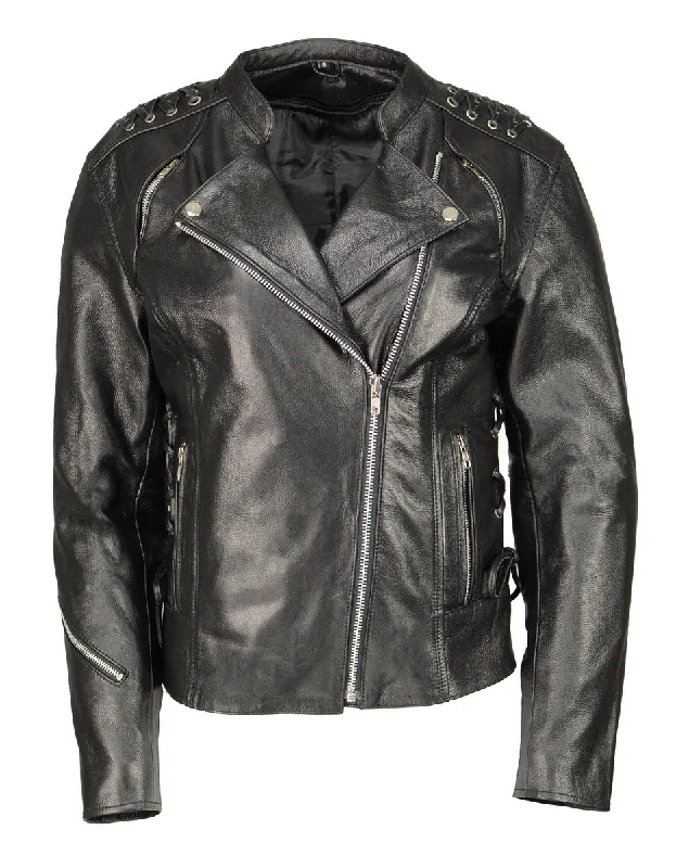 M Boss Motorcycle Apparel BOS22503 Women's Black Armored Motorcycle