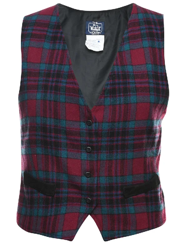 Woolrich Checked Waistcoat - L