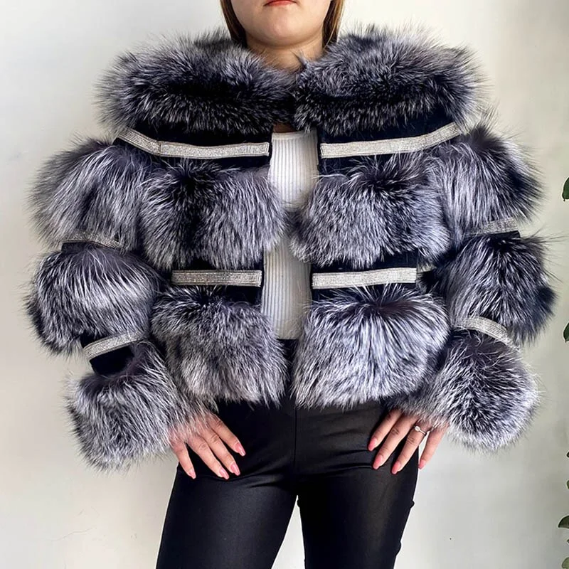 Silver Fox Fur / XXL