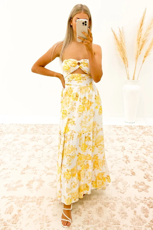 Arden Midi Dress Yellow