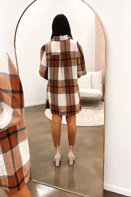 Ciara Shirt Dress Brown