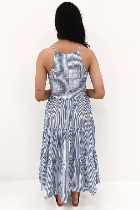 Daisy Maxi Dress Blue Stripe