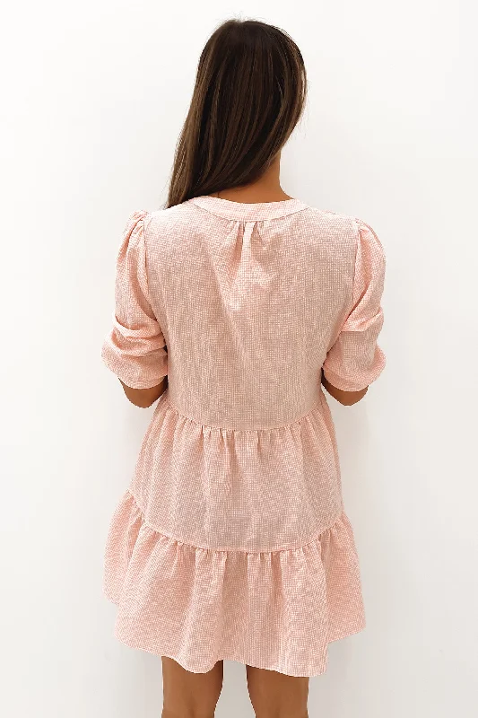 Etta Mini Dress Pink Check