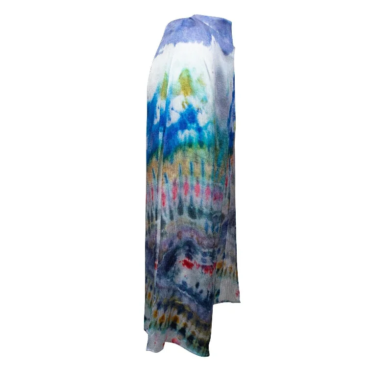 Multicolored Tie Dye Wrap Skirt