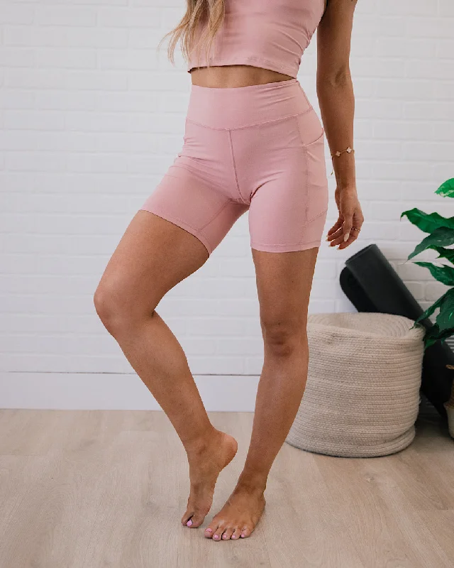 Rae Mode Biker Short Shorts - Pink