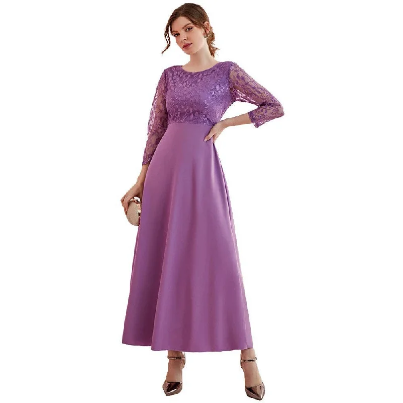 NiDELL ZG-21651-1 European and American Women's Clothing . Autumn New Cross-Border Fashionable Elegant Mesh Dress