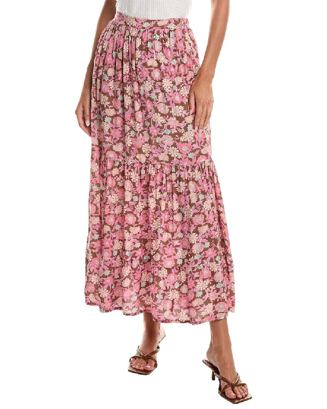 Saltwater Luxe Floral Midi Skirt