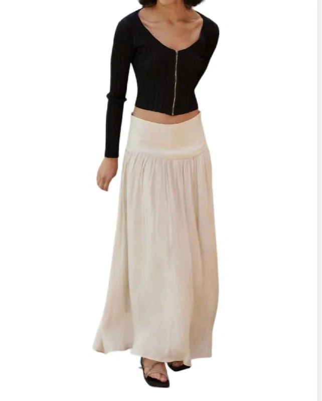 Sayer Maxi Skirt In Beige