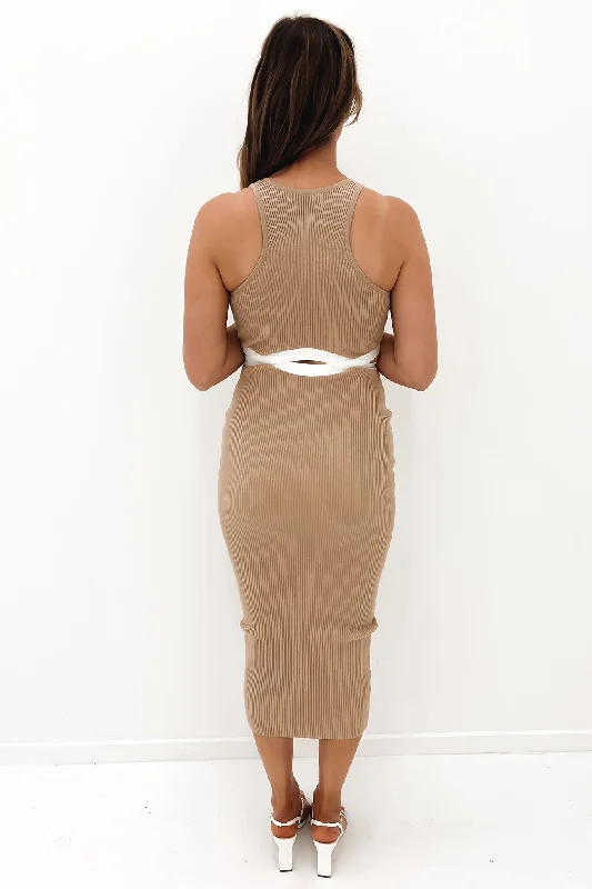 Steph Midi Dress Camel