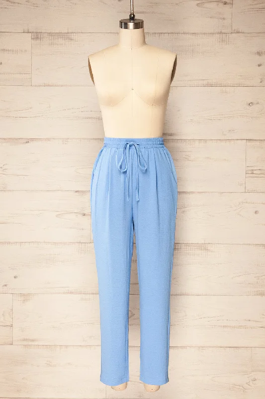 Alycia Blue | Flowy Straight-Leg Pants