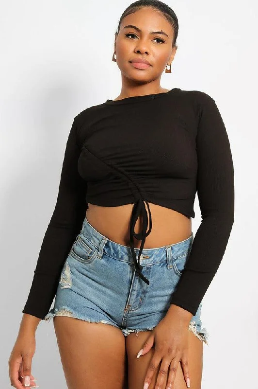 asymmetric-drawstring-cropped-top