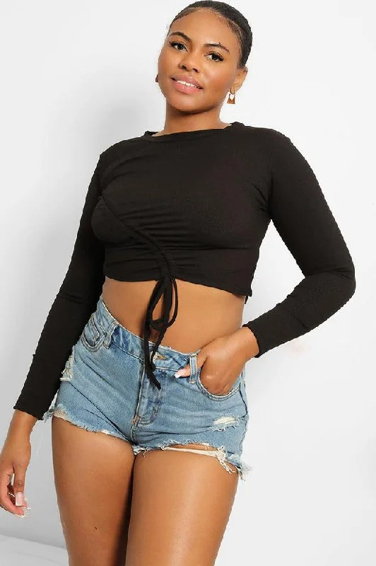 asymmetric-drawstring-cropped-top