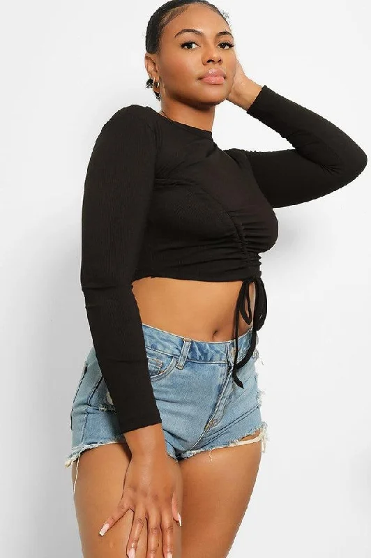 asymmetric-drawstring-cropped-top