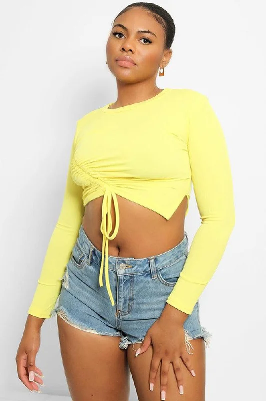 asymmetric-drawstring-cropped-top