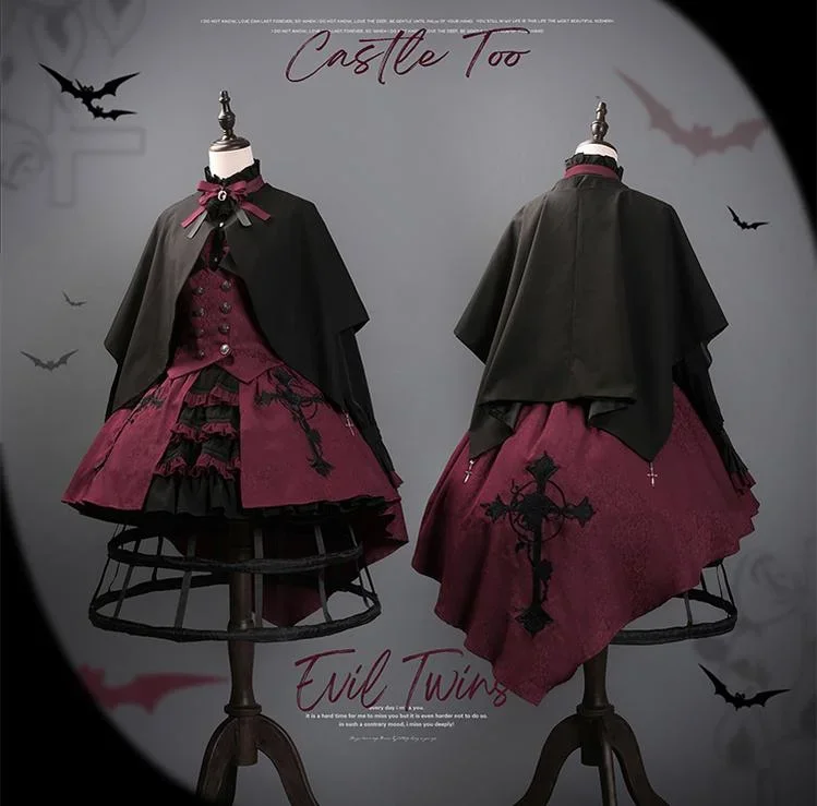 bfmcastletoo-evil-twins-ouji-lolita-vest-shorts-skirt-set