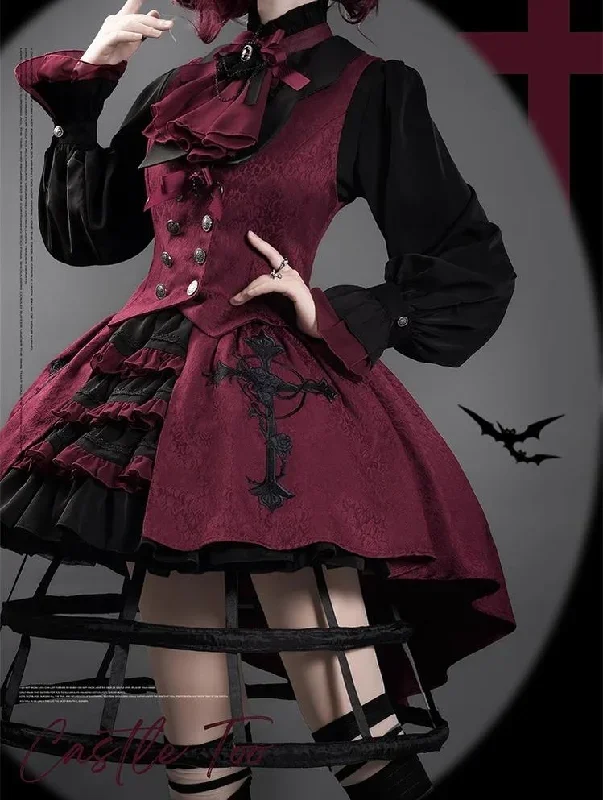 bfmcastletoo-evil-twins-ouji-lolita-vest-shorts-skirt-set