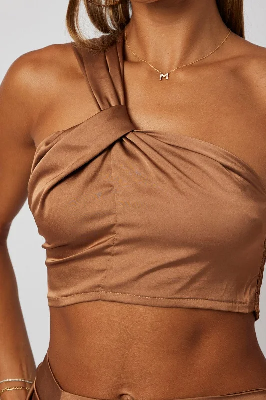 brown-one-shoulder-crop-top-twist-satin-wc2442x-84zb-2