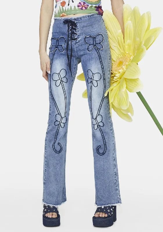 Cloud Illusions Flare Jeans