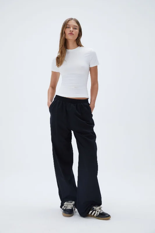 Cotton Pull on Pants - Black