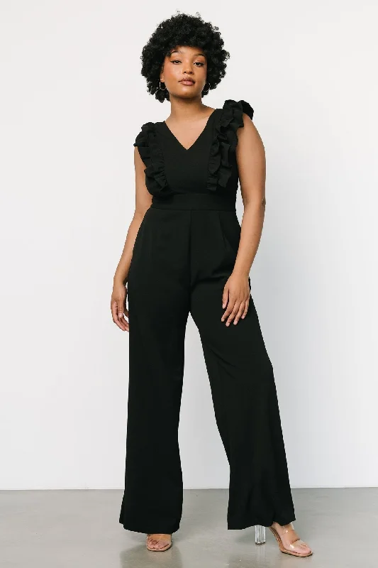 Descanso Ruffle Jumpsuit | Black