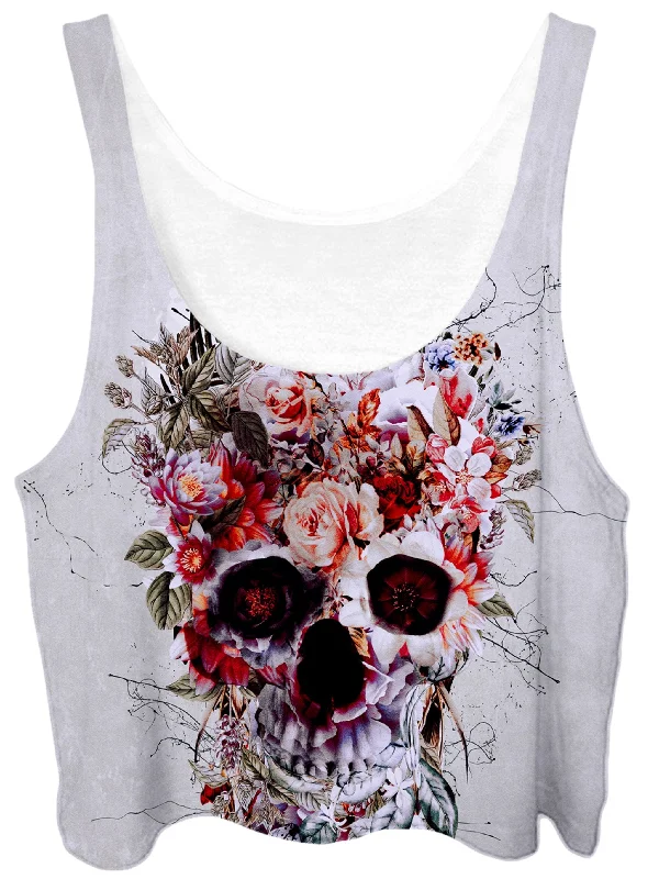 Floral Skull Crop Top