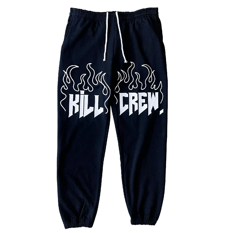 HEAVYWEIGHT LUX SWEATPANTS FLAME - BLACK / WHITE