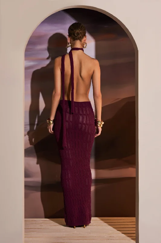 honeycomb-knit-plunge-maxi-dress-in-deep-maroon