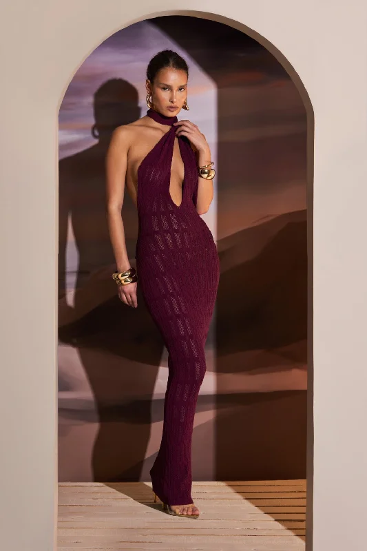 honeycomb-knit-plunge-maxi-dress-in-deep-maroon