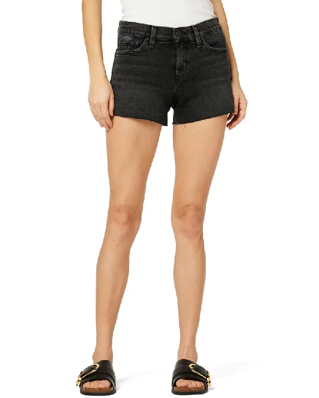 HUDSON Jeans Gemma Mid-Rise Short Jet Black Jean