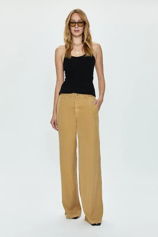 Jadyn Low Slung Palazzo - Khaki