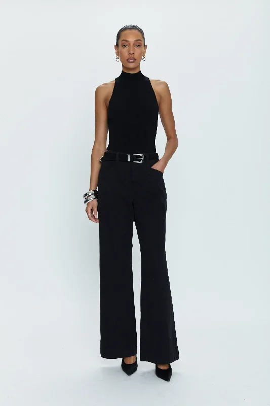 Jasmine High Rise Wide Leg Trouser - Black