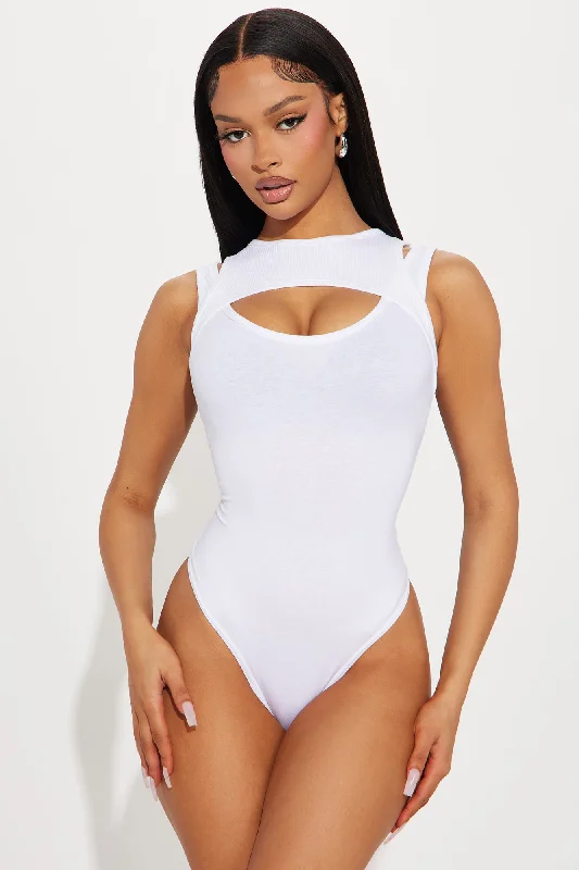 Kendall Cut Out Bodysuit - White