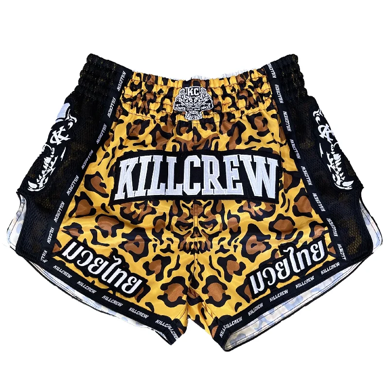 MUAY THAI FIGHT SHORTS - CHEETAH SKULL