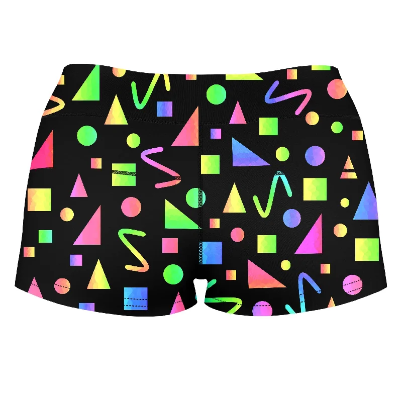 party-geometric-high-waisted-womens-shorts