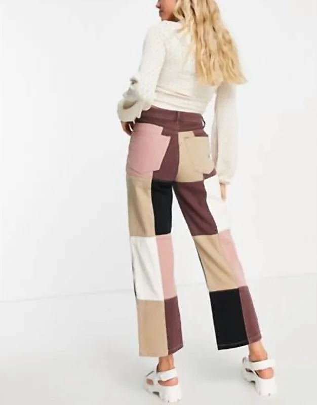 patchwork-straight-jeans-in-mixed-brown-denim