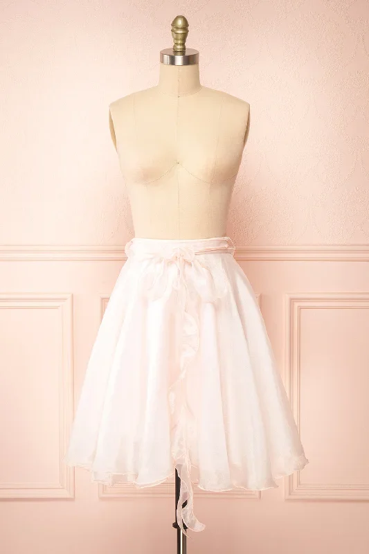 Pearla | Short Pink Skirt w/ Flounce Belt