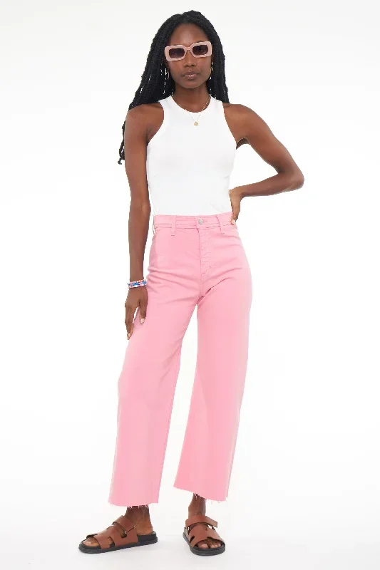 Penny High Rise Wide Leg Crop - Flamingo