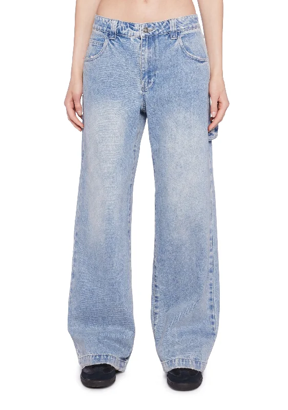 So Misunderstood Light Wash Carpenter Jeans