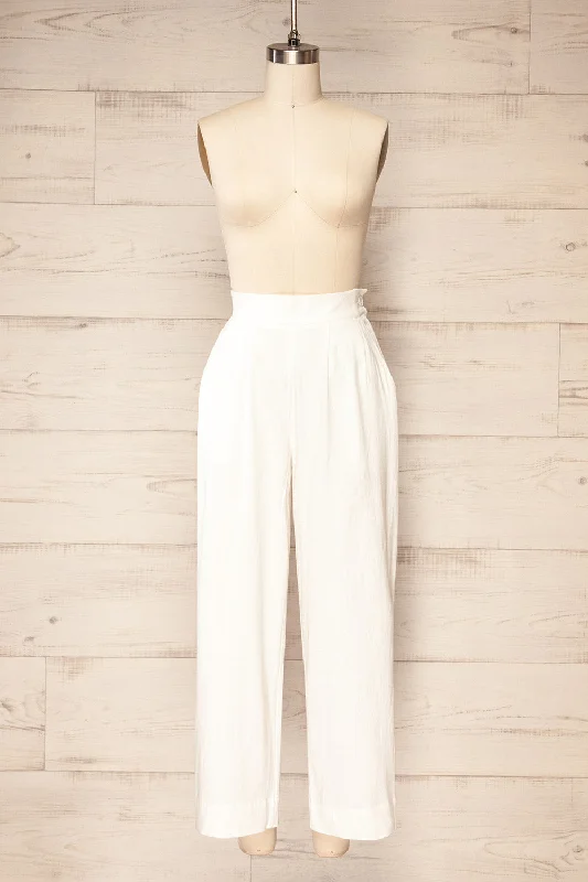 Sobekhotep | Ivory Linen Like Pants