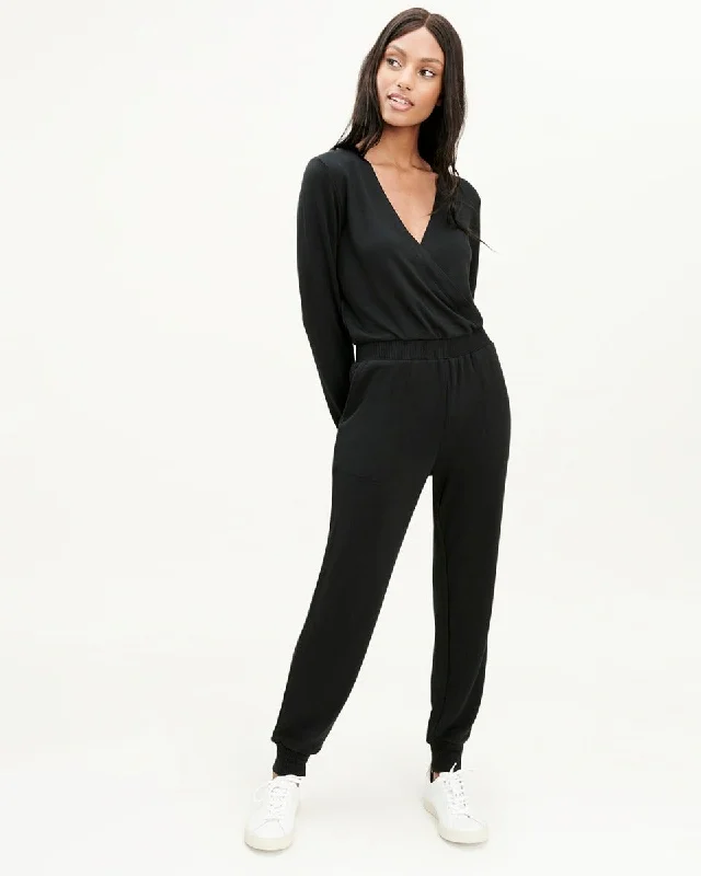 Supersoft Rib Surplice Jumpsuit