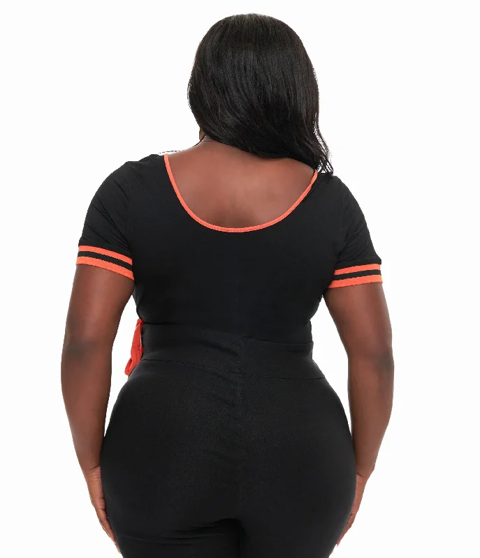 unique-vintage-plus-size-1970s-black-orange-pumpkin-surplice-bodysuit