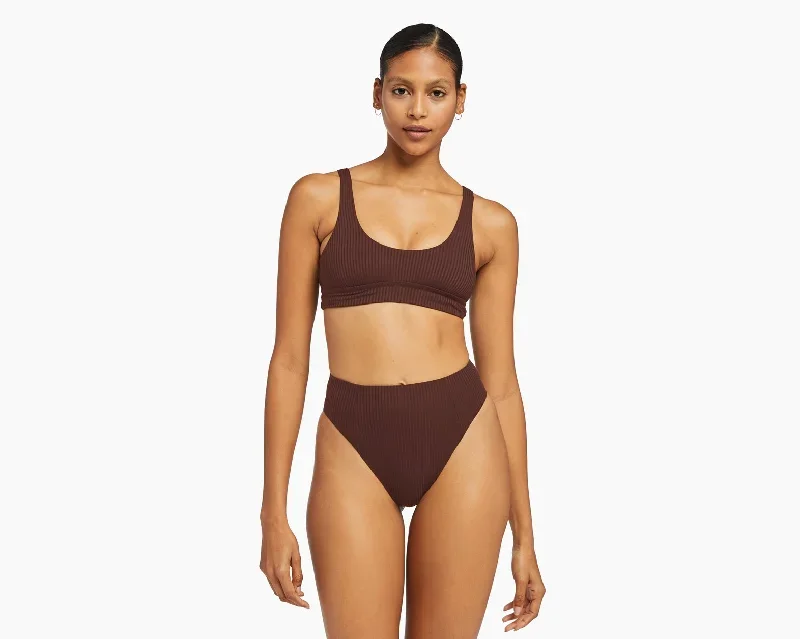 Vitamin A Sienna High Waist Bottom - Chocolate Ecorib